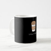 Cafeïne en vriendelijkheid koffiemok (Voorkant links)