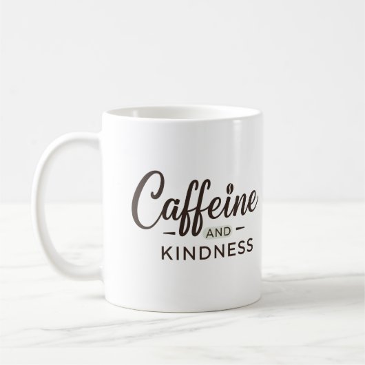 Cafeïne en vriendelijkheid Mok (Links)