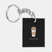 Cafeïne en vriendelijkheid sleutelhanger (Voorkant Links)
