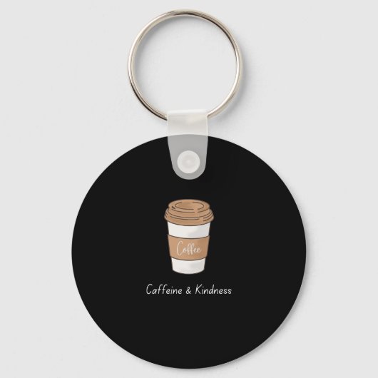 Cafeïne en vriendelijkheid sleutelhanger (Voorkant)