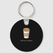 Cafeïne en vriendelijkheid sleutelhanger (Achterkant)