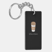 Cafeïne en vriendelijkheid sleutelhanger (Voorkant Links)