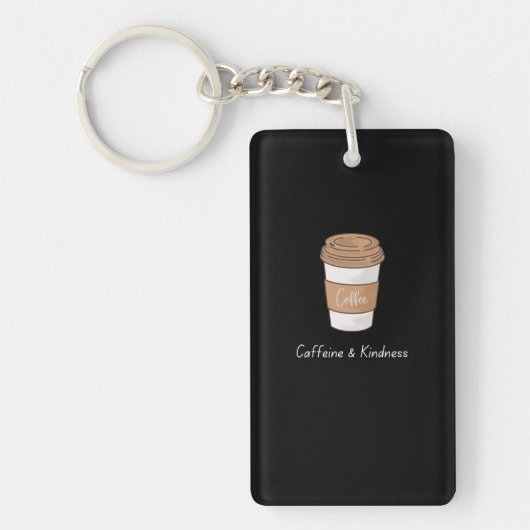 Cafeïne en vriendelijkheid sleutelhanger (Voorkant)