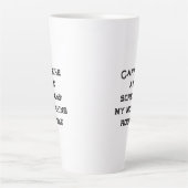 Cafeïne en witte Halloween schreeuwen Latte Mok (Voorkant)