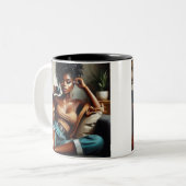 "Cafeïne en zelfvertrouwen" Mok (Voorkant links)