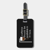 cafeïne in IV, verpleegkundige humor Bagagelabel (Voorkant verticaal)