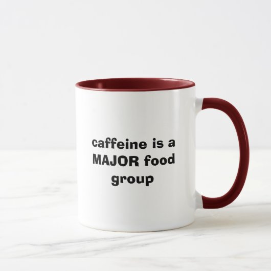 cafeïne is een MAJOR-voedingsgroep Mok (Rechts)