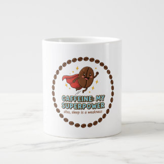 Cafeïne is mijn superkracht grote koffiekop