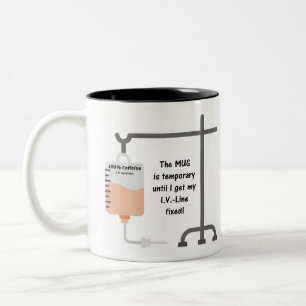 Cafeïne Joke Mok-2 Tweekleurige Koffiemok