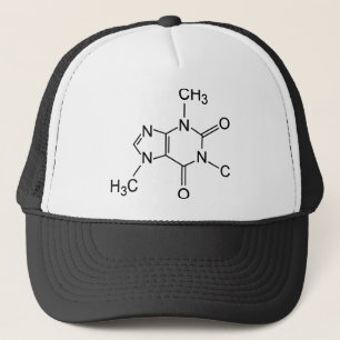 Cafeïne Koffie Molecuul Chemisch Diagram Trucker Pet