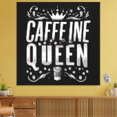 caféïne koningin canvas afdruk (Insitu (Woonkamer))