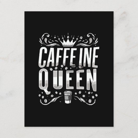 cafeïne koningin informatiekaartje (Voorkant)