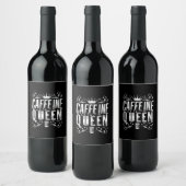 cafeïne koningin wijn etiket (Flessen)