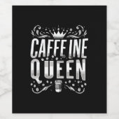 cafeïne koningin wijn etiket (Enkel label)