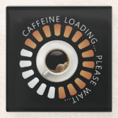 Cafeïne laden glazen onderzetter (Voorkant)