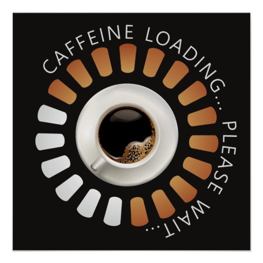 Cafeïne laden perfect poster (Voorkant)