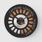 Cafeïne laden ronde klok (Voorkant)