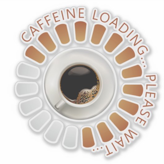 Cafeïne laden sticker (Voorkant)