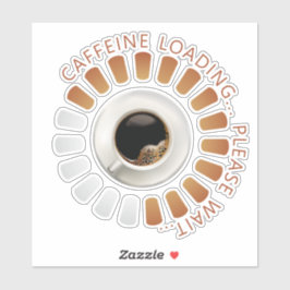 Cafeïne laden sticker