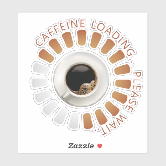 Cafeïne laden sticker (Vel)