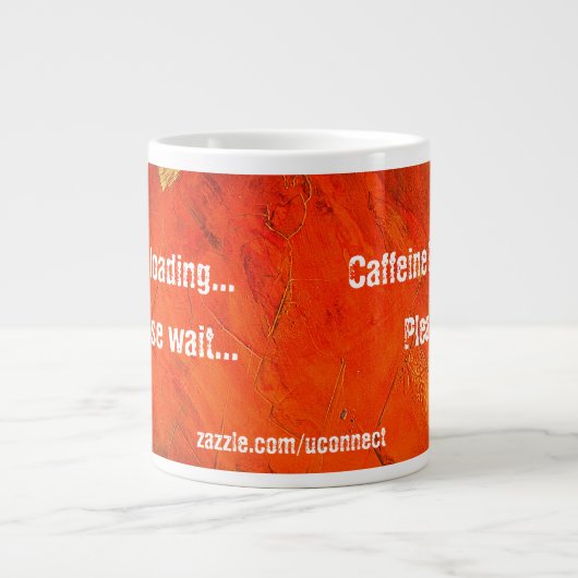 Cafeïne laden Terra Cotta Mok (Voorkant)