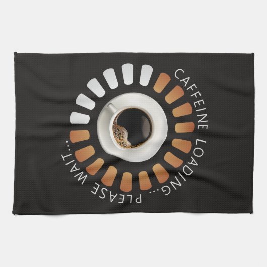 Cafeïne laden theedoek (Horizontaal)
