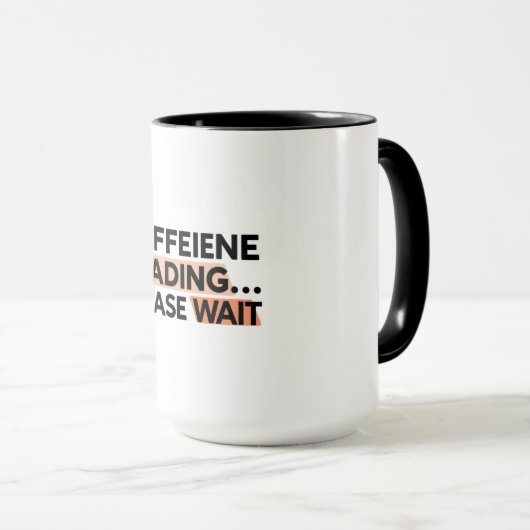 Cafeïne laden wacht koffie Mok (Voorkant rechts)