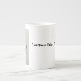 Cafeïne maakt me hyper porselein kop