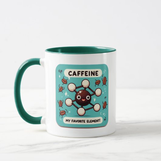 Cafeïne: mijn favoriete element! mok (Links)
