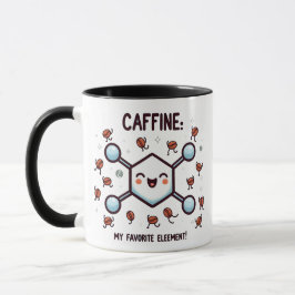 Cafeïne: mijn favoriete element! mok