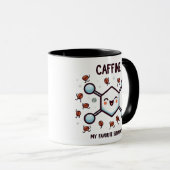 Cafeïne: mijn favoriete element! mok (Voorkant rechts)