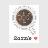 Cafeïne, moleculaire formule - Drink Sticker (Vel)
