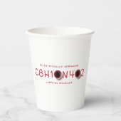 Cafeïne Moleculaire Koffieformule Papieren Bekers (Voorkant)