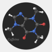 Cafeïne Moleculaire Model Sticker (Voorkant)