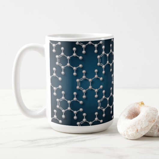 Cafeïne Moleculen Klassieke Koffiemok (Met donut)