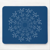 Cafeïne Molecuul Blauwe Muismat (Voorkant)