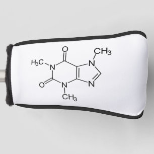 Cafeïne Molecuul Chemie Koffie Atomen Golfheadcover
