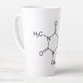 Cafeïne Molecuul Chemie Koffie Atomen Latte Mok (Linkerhoek)