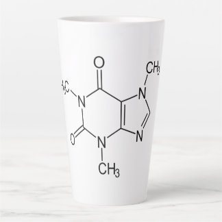 Cafeïne Molecuul Chemie Koffie Atomen Latte Mok