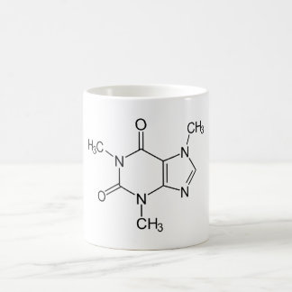 Cafeïne Molecuul Chemie Koffie Atomen Magische Mok