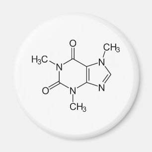 Cafeïne Molecuul Chemie Koffie Atomen Magneet