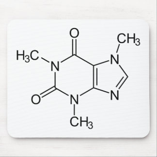 Cafeïne Molecuul Chemie Koffie Atomen Muismat