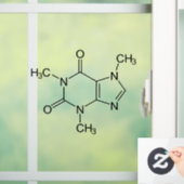 Cafeïne Molecuul Chemie Koffie Atomen Raamsticker (Huis)