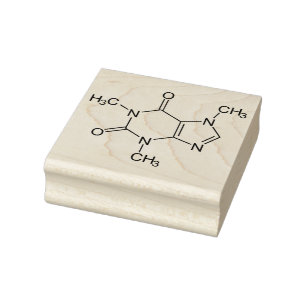 Cafeïne Molecuul Chemie Koffie Atomen Rubberstempel