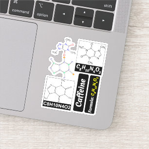 Cafeïne Molecuul (Chemie Koffie) Onderwijs Sticker