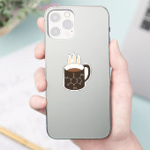 Cafeïne Molecuul (Chemische Formule) Grappige Koff Sticker (Telefoon)