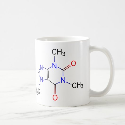 Cafeïne Molecuul Koffiemok (Rechts)