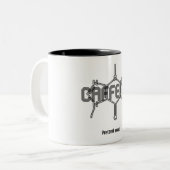 Cafeïne Molecuul Mok – Koffie Chemie Nerd Cadeau (Voorkant links)