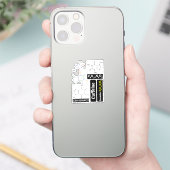 Cafeïne Molecuul (Scheikunde Koffie) Onderwijs Sticker (Telefoon)