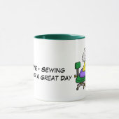 Cafeïne + Naaien Quilten Koffie Mok (Midden)